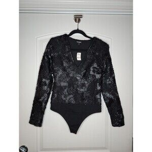 Express Black Lace Bodysuit